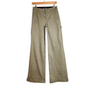 Democracy Absolution® Fit Technology Khaki Wide Leg Cargo Pants Shape Flex SZ 4
